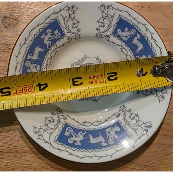 Vintage Coalport Revelry Blue Demitasse Cup & Saucer Set With Gold Trim - Picture 5 of 15